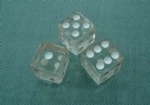 Transparent Dice with dots