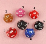 12 sided dice and 8 sided dice