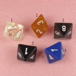 12 sided dice and 8 sided dice